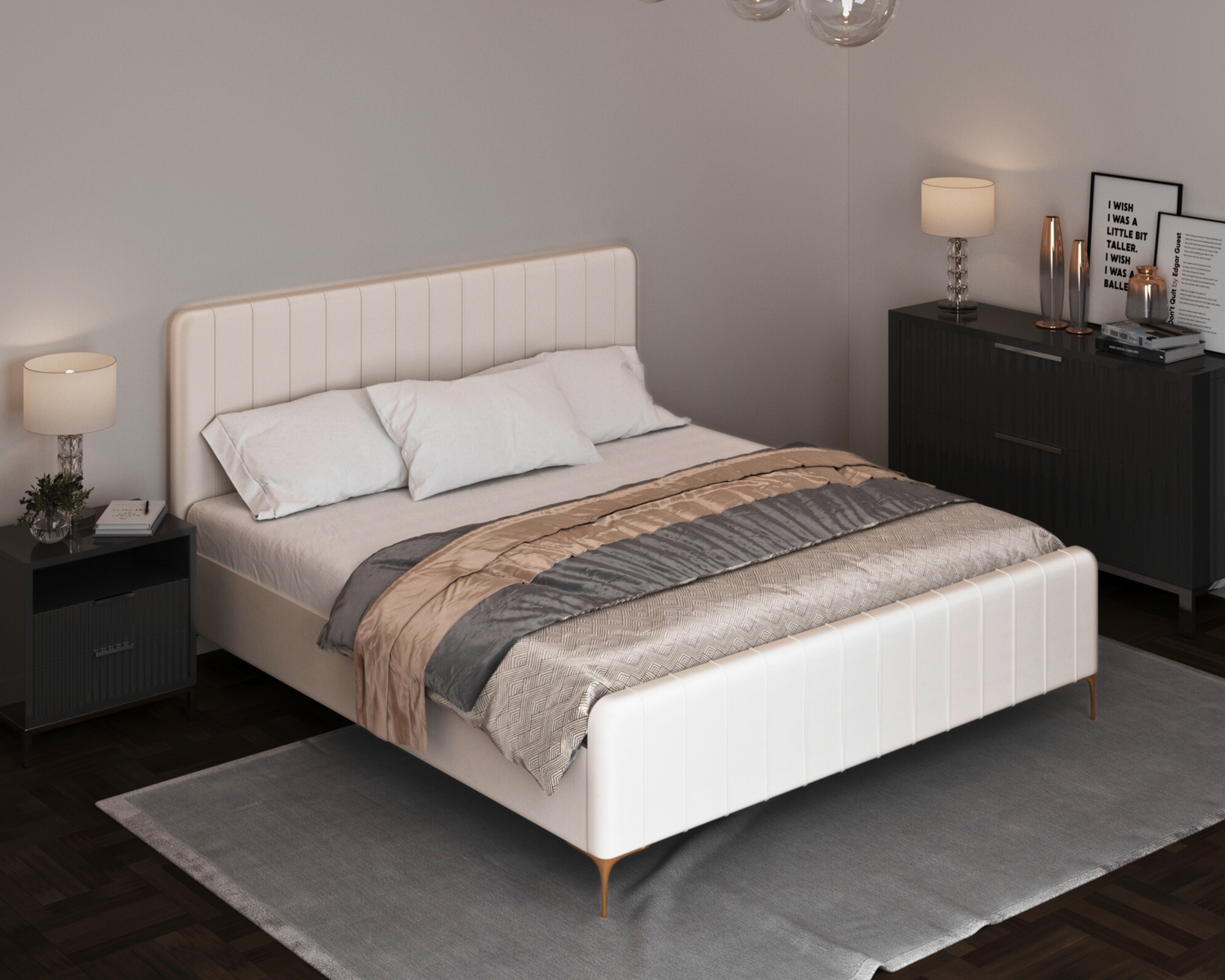 beds modern velvet chelsea modern furniture