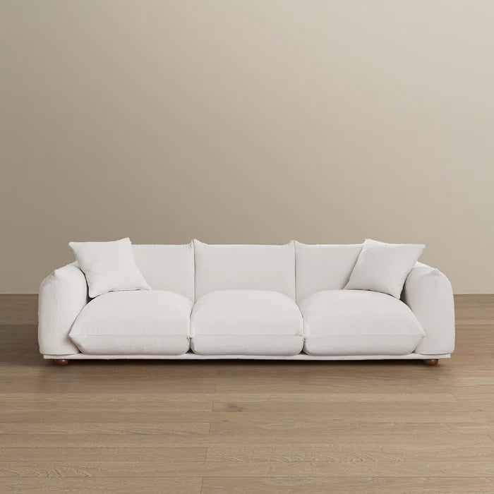 Kimberly 100" Boucle Cream Sofa