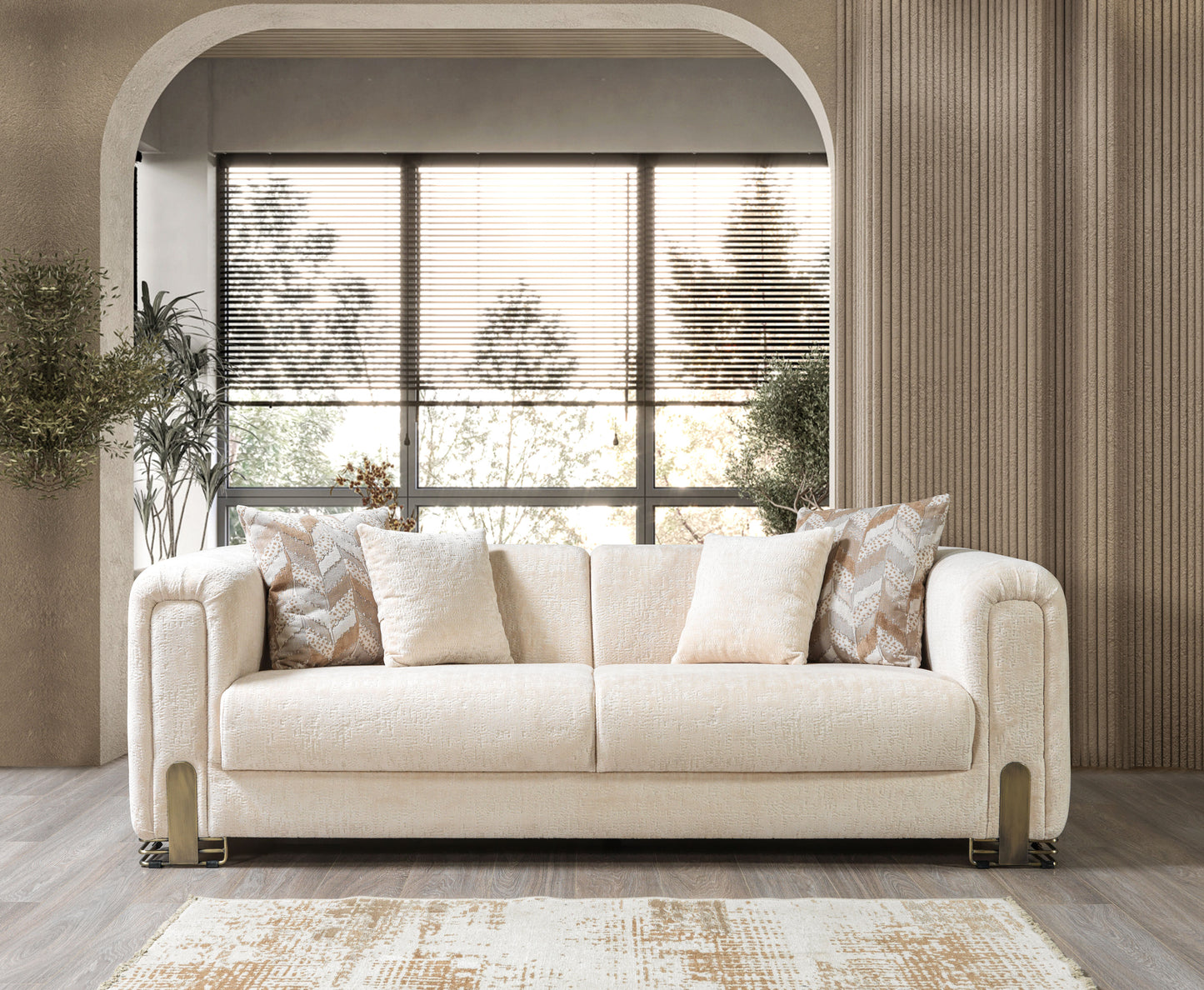 Brenda Boucle Living Room Set